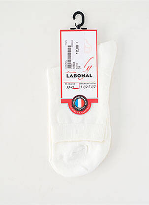 Chaussettes maille fine blanc LABONAL femme