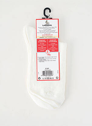 Chaussettes maille fine blanc LABONAL femme