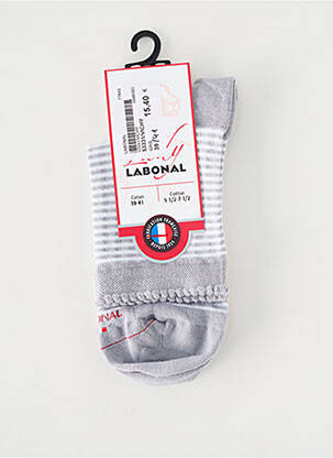 Chaussettes maille fine gris LABONAL femme