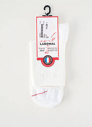 Chaussettes maille fine blanc LABONAL femme