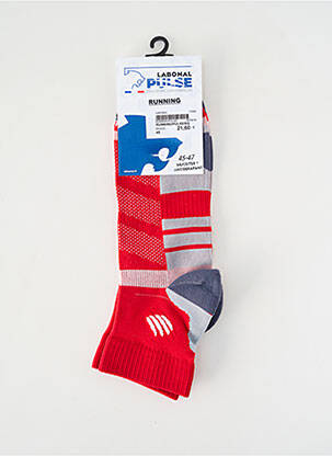 Chaussettes imprimé fantaisie rouge LABONAL homme