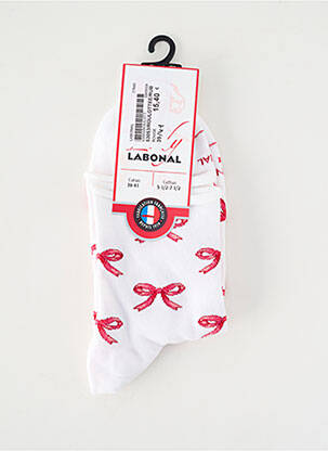 Chaussettes maille fine rose LABONAL femme