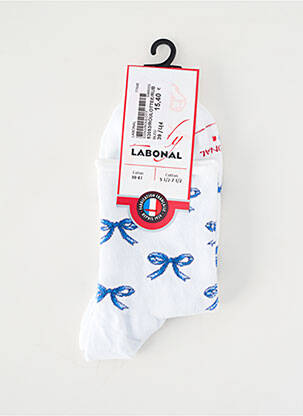 Chaussettes maille fine bleu LABONAL femme