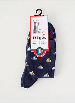Chaussettes imprimé fantaisie bleu LABONAL femme