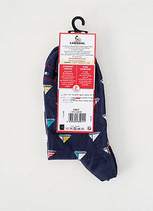 Chaussettes imprimé fantaisie bleu LABONAL femme