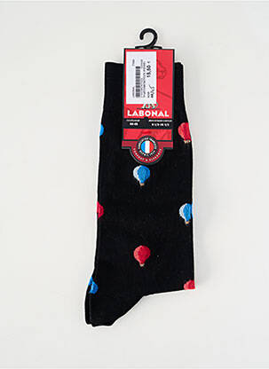 Chaussettes imprimé fantaisie noir LABONAL homme
