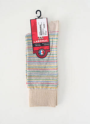 Chaussettes stretch beige LABONAL homme