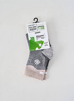 Chaussettes tissage chiné gris LABONAL homme