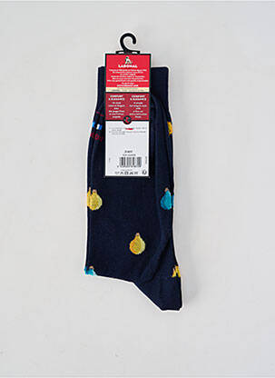 Chaussettes imprimé fantaisie bleu LABONAL homme