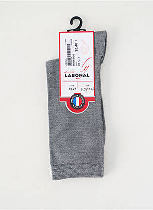 Chaussettes maille fine gris LABONAL femme