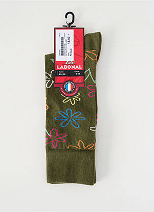 Chaussettes stretch vert LABONAL femme
