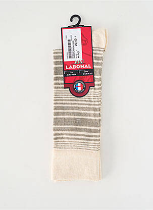 Chaussettes stretch beige LABONAL femme