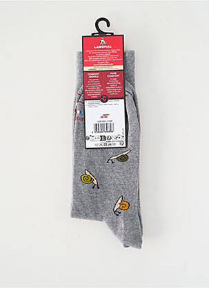 Chaussettes stretch gris LABONAL homme