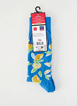 Chaussettes imprimé fantaisie bleu LABONAL femme