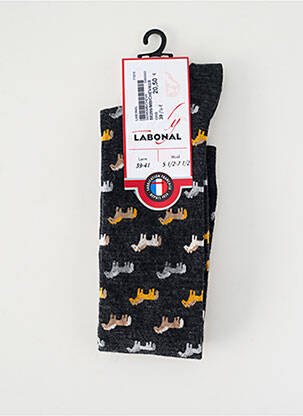 Chaussettes maille fine gris LABONAL femme