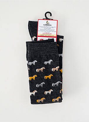 Chaussettes maille fine gris LABONAL femme