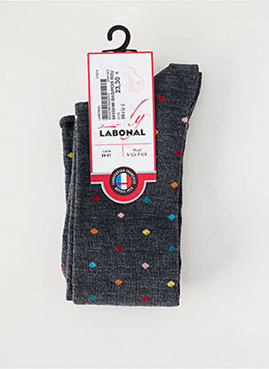 Chaussettes maille fine gris LABONAL femme