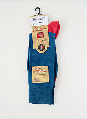 Chaussettes tissage chiné bleu LABONAL homme