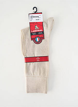 Chaussettes maille fine beige LABONAL femme