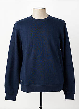 Sweat-shirt manches longues manches longues bleu DAYTONA homme