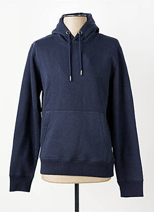 Sweat-shirt à capuche manches longues manches longues bleu DAYTONA homme