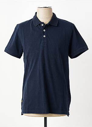 Polo coupe cintrée manches courtes bleu DAYTONA homme