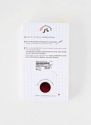 Chaussettes imprimé fantaisie rouge M'MES CHAUSSETTES homme