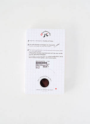 Chaussettes imprimé fantaisie marron M'MES CHAUSSETTES homme