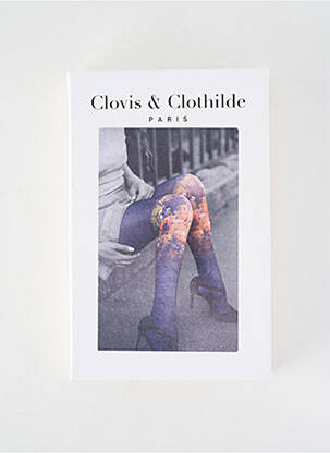 Collants stretch bleu CLOVIS & CLOTHILDE femme