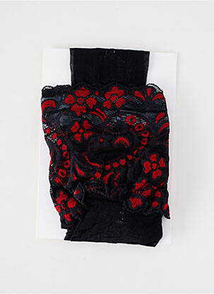 Bas broderie noir CLOVIS & CLOTHILDE femme