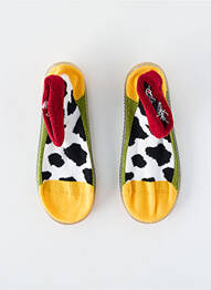 Chaussons/pantoufles bout rond bout rond vert BERTHE AUX GRANDS PIEDS enfant