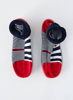 Chaussons/pantoufles type de semelle amortissante bout rond rouge BERTHE AUX GRANDS PIEDS enfant