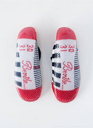 Chaussons/pantoufles type de semelle amortissante bout rond rouge BERTHE AUX GRANDS PIEDS enfant