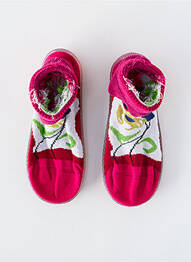 Chaussons/pantoufles type de semelle amortissante bout rond rose BERTHE AUX GRANDS PIEDS fille
