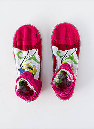 Chaussons/pantoufles type de semelle amortissante bout rond rose BERTHE AUX GRANDS PIEDS fille