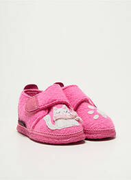 Chaussons/pantoufles fermeture scratch bout rond rose GIESSWEIN garçon