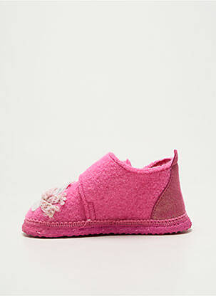 Chaussons/pantoufles fermeture scratch bout rond rose GIESSWEIN garçon