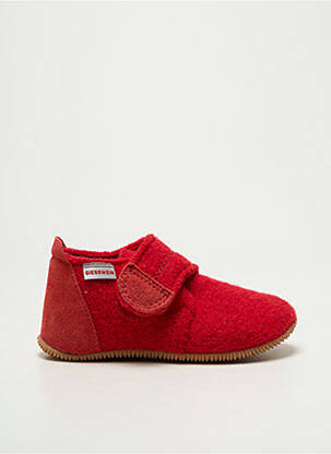 Chaussons/pantoufles fermeture scratch bout rond rouge GIESSWEIN garçon
