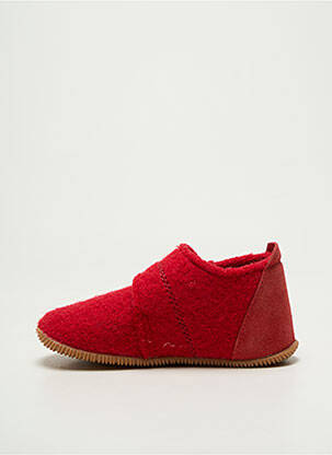Chaussons/pantoufles fermeture scratch bout rond rouge GIESSWEIN garçon