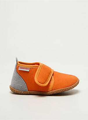 Chaussons/pantoufles fermeture scratch bout rond orange GIESSWEIN garçon