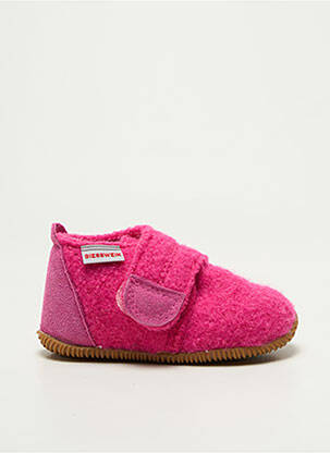 Chaussons/pantoufles fermeture scratch bout rond rose GIESSWEIN fille