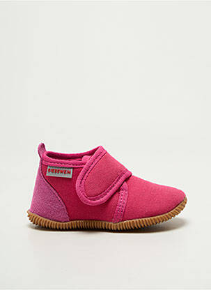 Chaussons/pantoufles fermeture scratch bout rond rose GIESSWEIN fille
