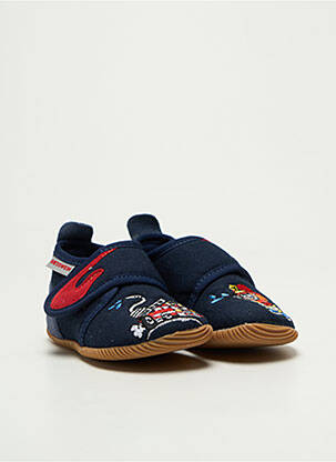 Chaussons/pantoufles fermeture scratch bout rond bleu GIESSWEIN garçon