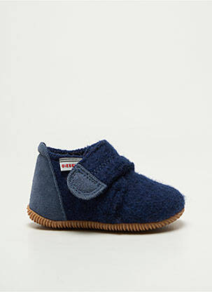 Chaussons/pantoufles fermeture scratch bout rond bleu GIESSWEIN garçon