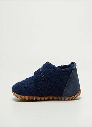 Chaussons/pantoufles fermeture scratch bout rond bleu GIESSWEIN garçon