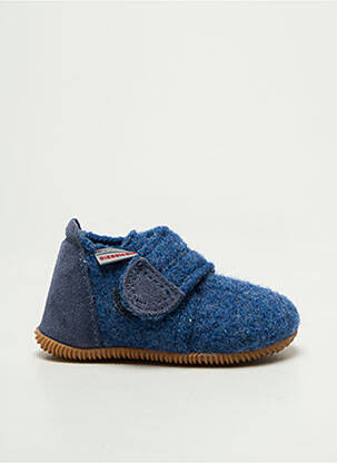 Chaussons/pantoufles fermeture scratch bout rond bleu GIESSWEIN garçon