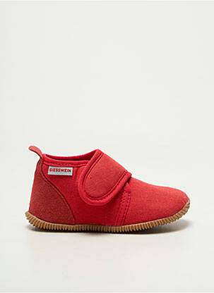 Chaussons/pantoufles fermeture scratch bout rond rouge GIESSWEIN garçon