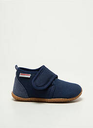 Chaussons/pantoufles fermeture scratch bout rond bleu GIESSWEIN garçon