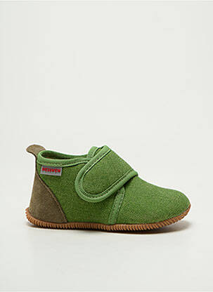 Chaussons/pantoufles fermeture scratch bout rond vert GIESSWEIN garçon