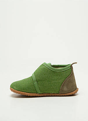 Chaussons/pantoufles fermeture scratch bout rond vert GIESSWEIN garçon